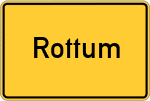 Place name sign Rottum