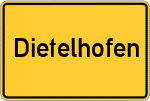 Place name sign Dietelhofen