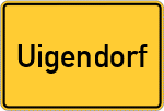 Place name sign Uigendorf