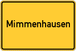 Place name sign Mimmenhausen