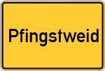 Place name sign Pfingstweid