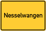 Place name sign Nesselwangen