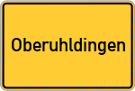 Place name sign Oberuhldingen