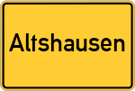 Place name sign Altshausen