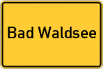 Place name sign Bad Waldsee