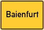 Place name sign Baienfurt
