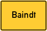 Place name sign Baindt