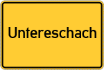 Place name sign Untereschach
