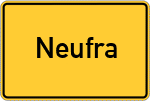 Place name sign Neufra