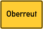 Place name sign Oberreut