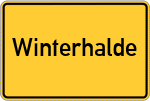 Place name sign Winterhalde