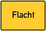 Place name sign Flacht