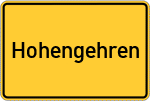Place name sign Hohengehren