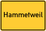 Place name sign Hammetweil
