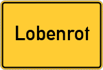 Place name sign Lobenrot