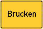 Place name sign Brucken