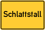 Place name sign Schlattstall