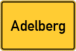 Place name sign Adelberg