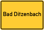 Place name sign Bad Ditzenbach