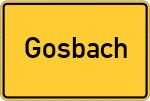 Place name sign Gosbach