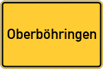 Place name sign Oberböhringen