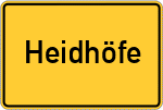 Place name sign Heidhöfe