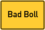 Place name sign Bad Boll
