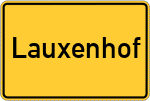Place name sign Lauxenhof