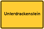 Place name sign Unterdrackenstein
