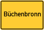 Place name sign Büchenbronn