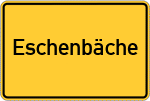 Place name sign Eschenbäche