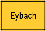 Place name sign Eybach