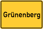 Place name sign Grünenberg