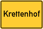 Place name sign Krettenhof
