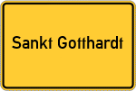 Place name sign Sankt Gotthardt