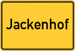 Place name sign Jackenhof