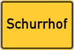 Place name sign Schurrhof