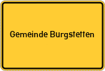 Place name sign Gemeinde Burgstetten