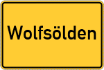 Place name sign Wolfsölden