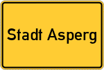 Place name sign Stadt Asperg
