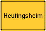 Place name sign Heutingsheim