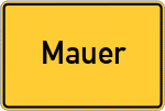 Place name sign Mauer