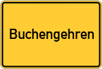 Place name sign Buchengehren