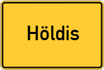 Place name sign Höldis