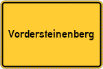 Place name sign Vordersteinenberg