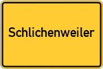 Place name sign Schlichenweiler
