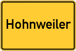 Place name sign Hohnweiler