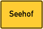 Place name sign Seehof