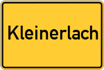 Place name sign Kleinerlach