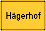 Place name sign Hägerhof